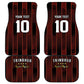 Afro-Trinbago Cricket Knight Riders Car Mats Palm Leaves Stripes Style - African Pride