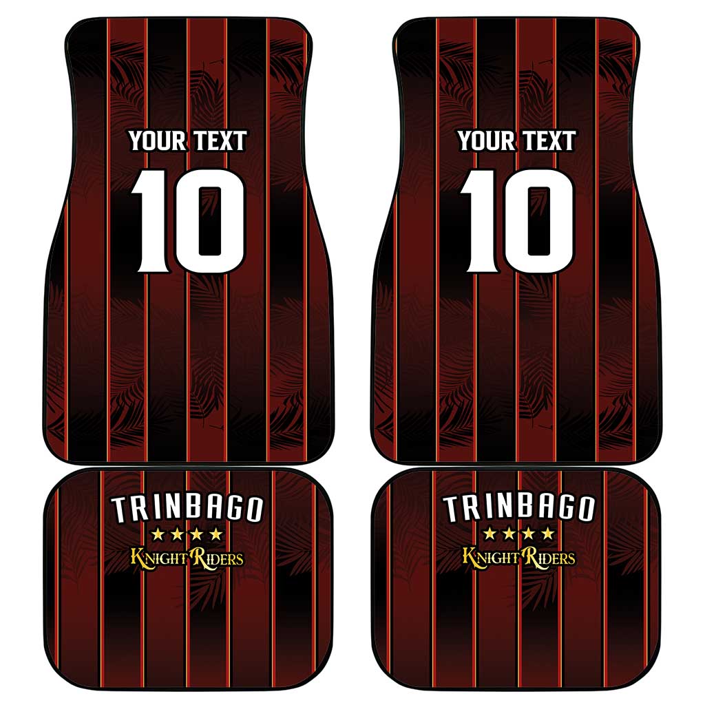Afro-Trinbago Cricket Knight Riders Car Mats Palm Leaves Stripes Style - African Pride
