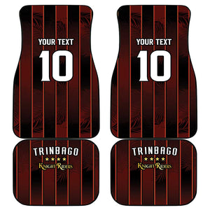 Afro-Trinbago Cricket Knight Riders Car Mats Palm Leaves Stripes Style - African Pride