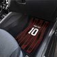 Afro-Trinbago Cricket Knight Riders Car Mats Palm Leaves Stripes Style - African Pride