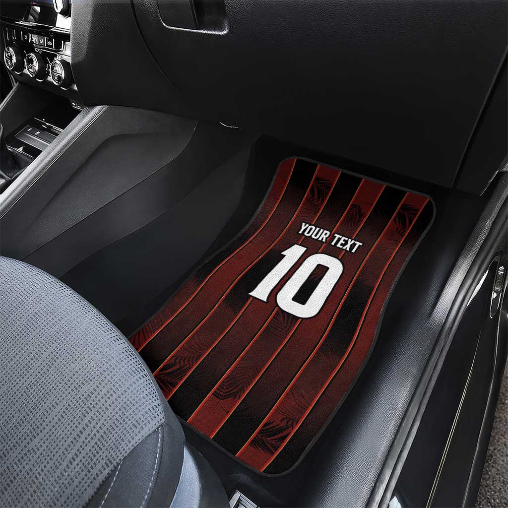 Afro-Trinbago Cricket Knight Riders Car Mats Palm Leaves Stripes Style - African Pride