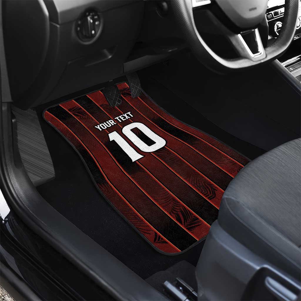 Afro-Trinbago Cricket Knight Riders Car Mats Palm Leaves Stripes Style - African Pride