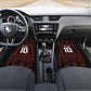 Afro-Trinbago Cricket Knight Riders Car Mats Palm Leaves Stripes Style - African Pride