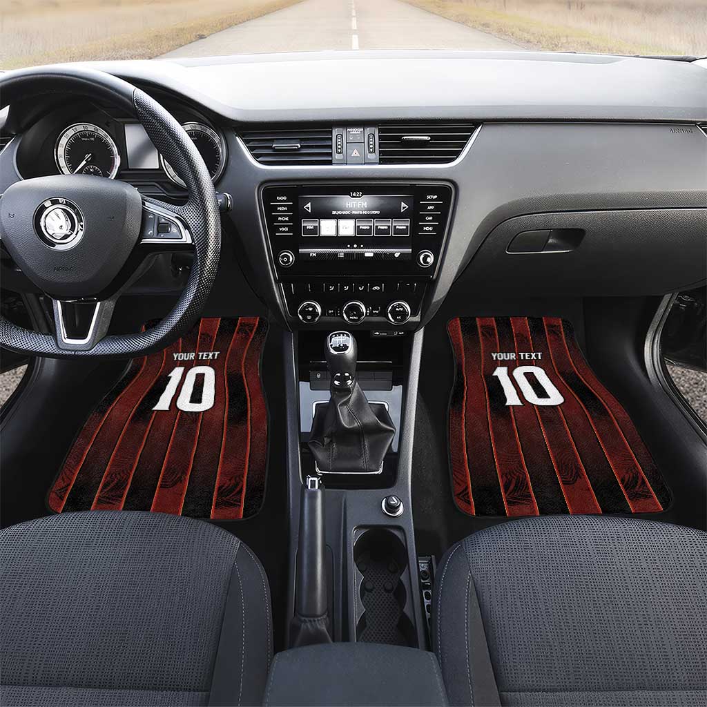 Afro-Trinbago Cricket Knight Riders Car Mats Palm Leaves Stripes Style - African Pride