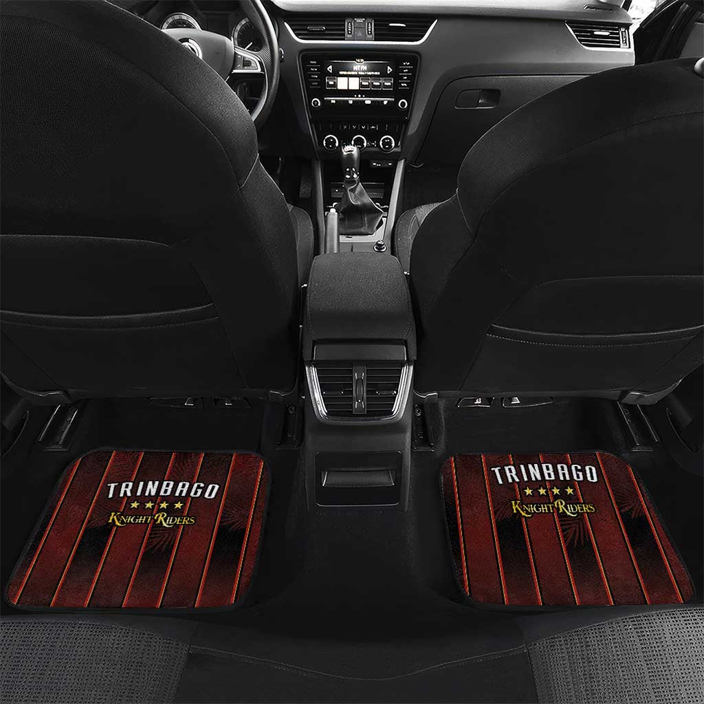 Afro-Trinbago Cricket Knight Riders Car Mats Palm Leaves Stripes Style - African Pride