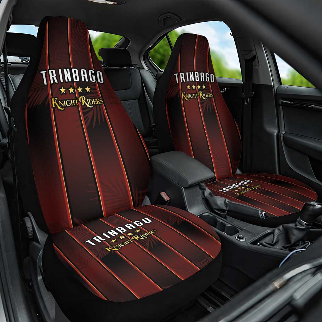 Afro-Trinbago Cricket Knight Riders Car Seat Cover Palm Leaves Stripes Style - African Pride