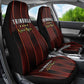 Afro-Trinbago Cricket Knight Riders Car Seat Cover Palm Leaves Stripes Style - African Pride