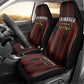 Afro-Trinbago Cricket Knight Riders Car Seat Cover Palm Leaves Stripes Style - African Pride