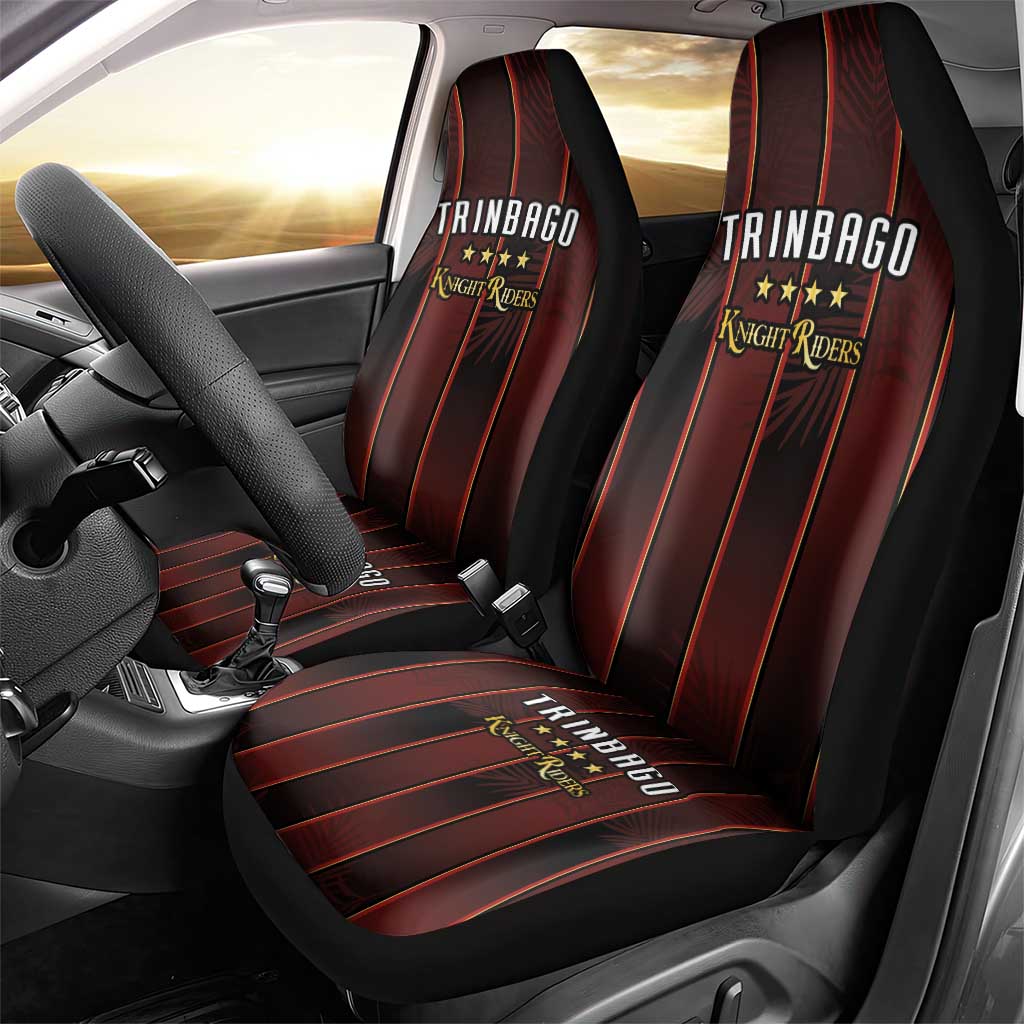 Afro-Trinbago Cricket Knight Riders Car Seat Cover Palm Leaves Stripes Style - African Pride