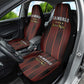Afro-Trinbago Cricket Knight Riders Car Seat Cover Palm Leaves Stripes Style - African Pride