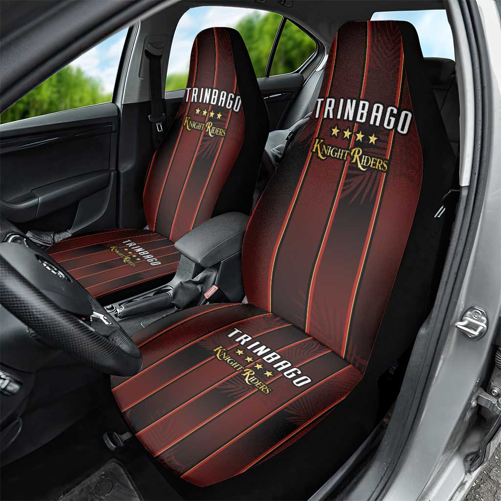 Afro-Trinbago Cricket Knight Riders Car Seat Cover Palm Leaves Stripes Style - African Pride