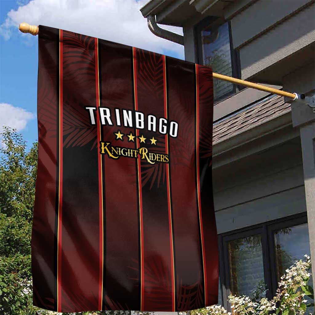 Afro-Trinbago Cricket Knight Riders Garden Flag Palm Leaves Stripes Style - African Pride