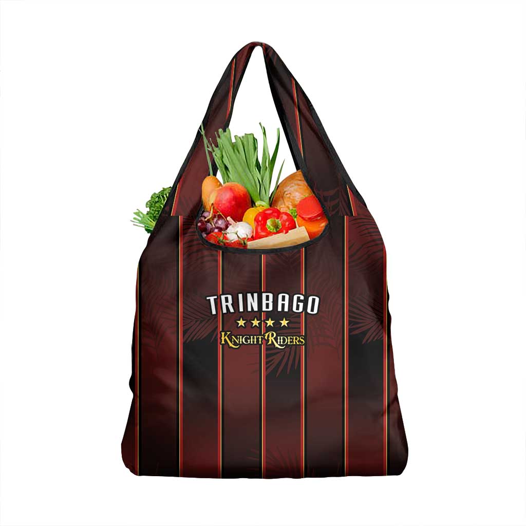 Afro-Trinbago Cricket Knight Riders Grocery Bag Palm Leaves Stripes Style - African Pride