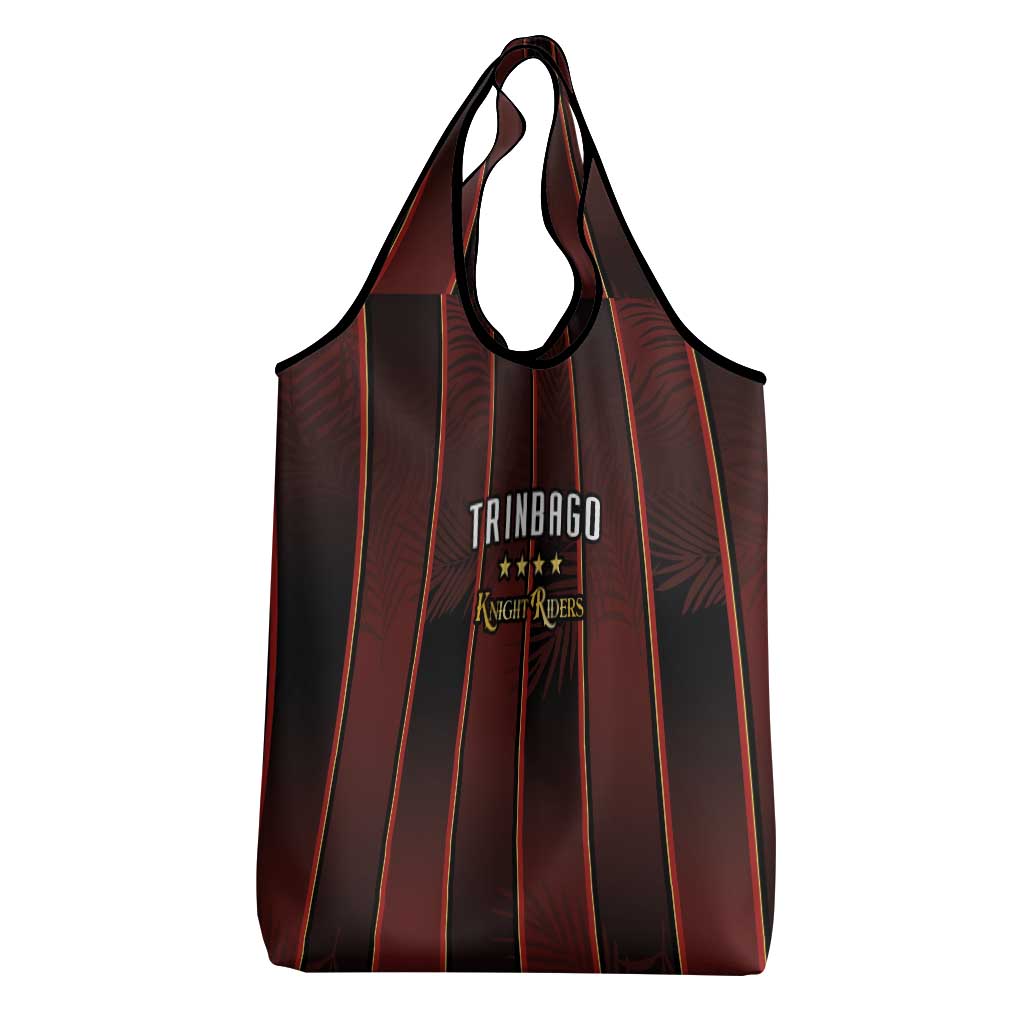 Afro-Trinbago Cricket Knight Riders Grocery Bag Palm Leaves Stripes Style - African Pride