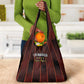Afro-Trinbago Cricket Knight Riders Grocery Bag Palm Leaves Stripes Style - African Pride