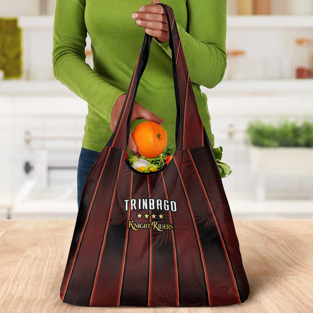 Afro-Trinbago Cricket Knight Riders Grocery Bag Palm Leaves Stripes Style - African Pride