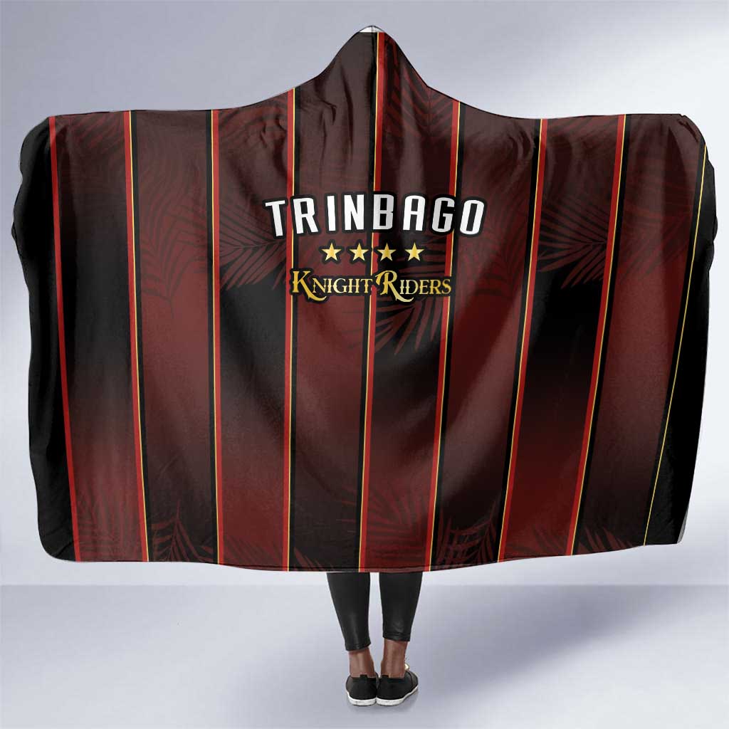 Afro-Trinbago Cricket Knight Riders Hooded Blanket Palm Leaves Stripes Style - African Pride