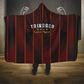 Afro-Trinbago Cricket Knight Riders Hooded Blanket Palm Leaves Stripes Style - African Pride