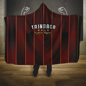 Afro-Trinbago Cricket Knight Riders Hooded Blanket Palm Leaves Stripes Style - African Pride