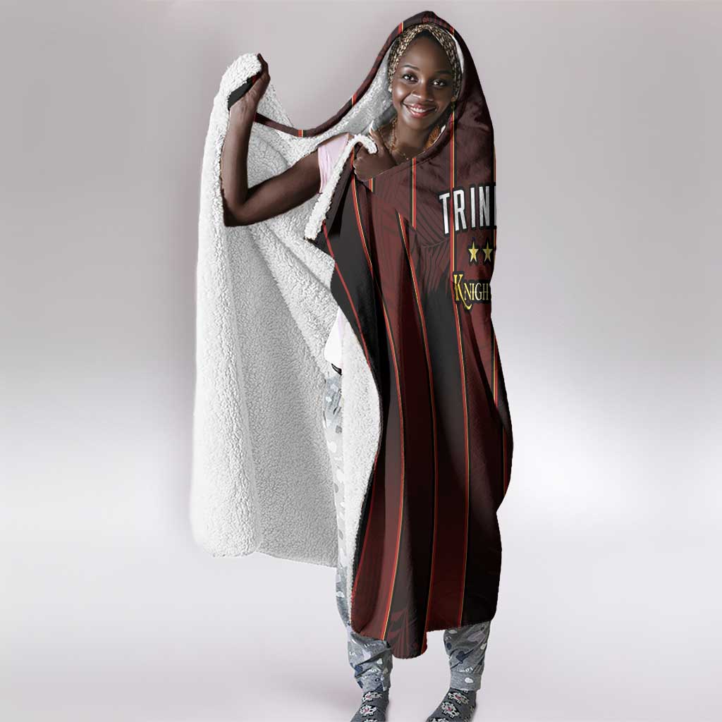 Afro-Trinbago Cricket Knight Riders Hooded Blanket Palm Leaves Stripes Style - African Pride