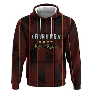 Custom Afro-Trinbago Cricket Knight Riders Hoodie Palm Leaves Stripes Style - African Pride