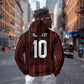 Custom Afro-Trinbago Cricket Knight Riders Hoodie Palm Leaves Stripes Style - African Pride