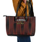 Afro-Trinbago Cricket Knight Riders Leather Tote Bag Palm Leaves Stripes Style - African Pride