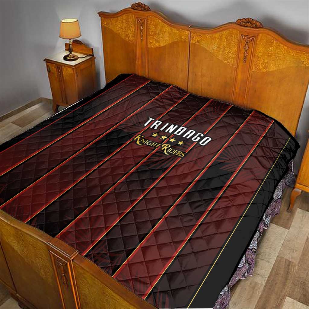 Afro-Trinbago Cricket Knight Riders Quilt Palm Leaves Stripes Style - African Pride