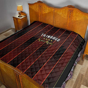 Afro-Trinbago Cricket Knight Riders Quilt Palm Leaves Stripes Style - African Pride