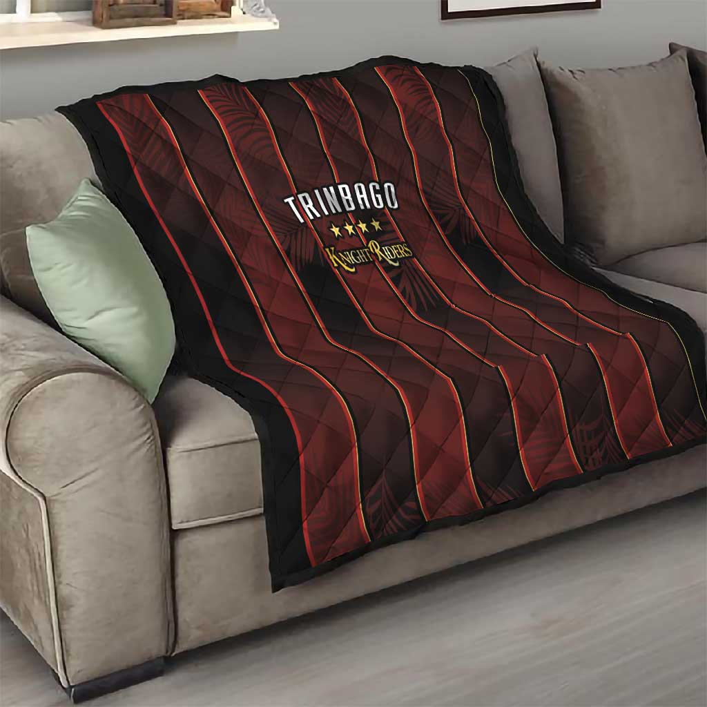 Afro-Trinbago Cricket Knight Riders Quilt Palm Leaves Stripes Style - African Pride