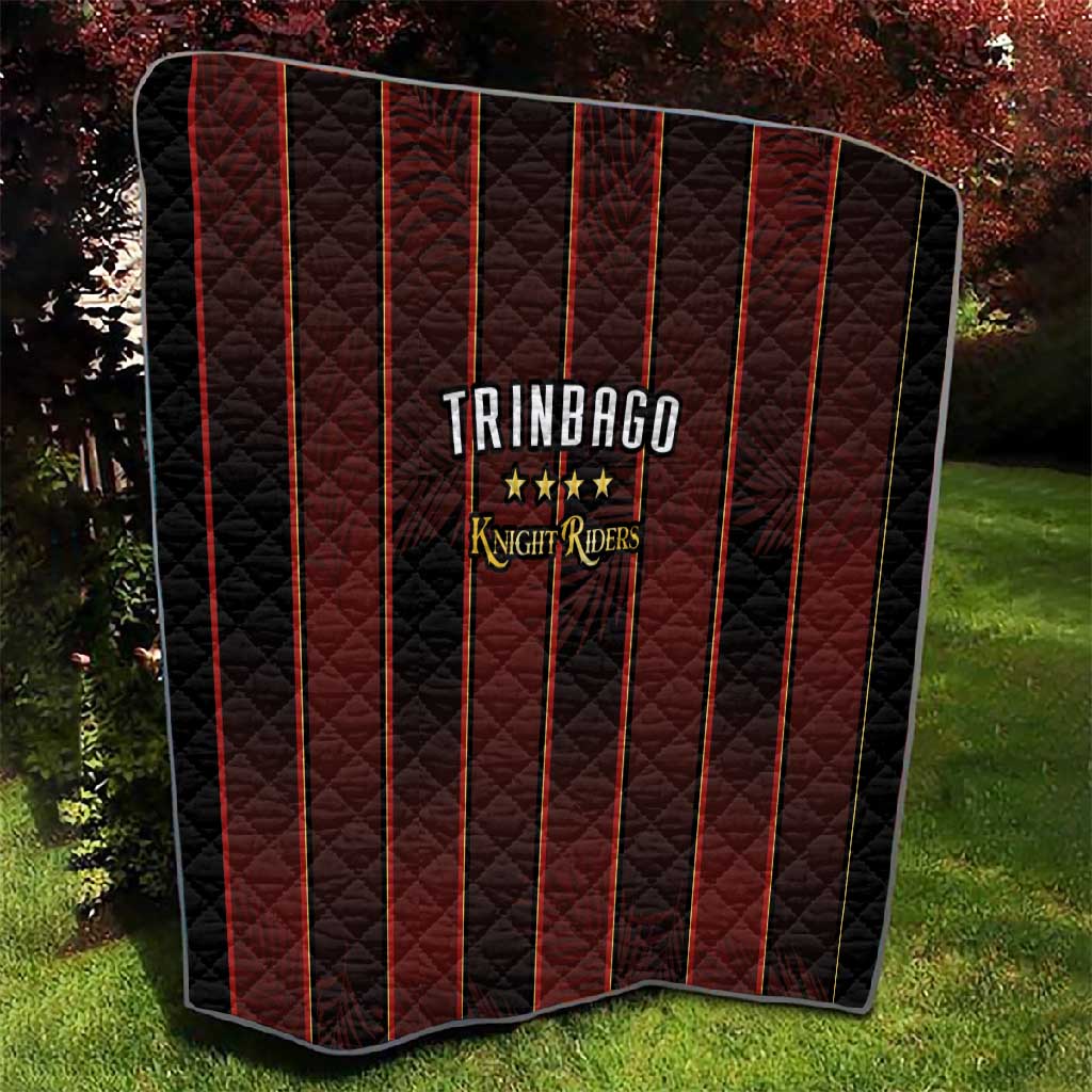 Afro-Trinbago Cricket Knight Riders Quilt Palm Leaves Stripes Style - African Pride