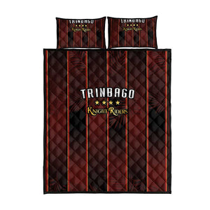 Afro-Trinbago Cricket Knight Riders Quilt Bed Set Palm Leaves Stripes Style - African Pride