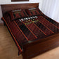 Afro-Trinbago Cricket Knight Riders Quilt Bed Set Palm Leaves Stripes Style - African Pride