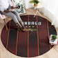 Afro-Trinbago Cricket Knight Riders Round Carpet Palm Leaves Stripes Style - African Pride