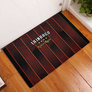 Afro-Trinbago Cricket Knight Riders Rubber Doormat Palm Leaves Stripes Style - African Pride