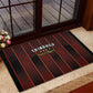 Afro-Trinbago Cricket Knight Riders Rubber Doormat Palm Leaves Stripes Style - African Pride
