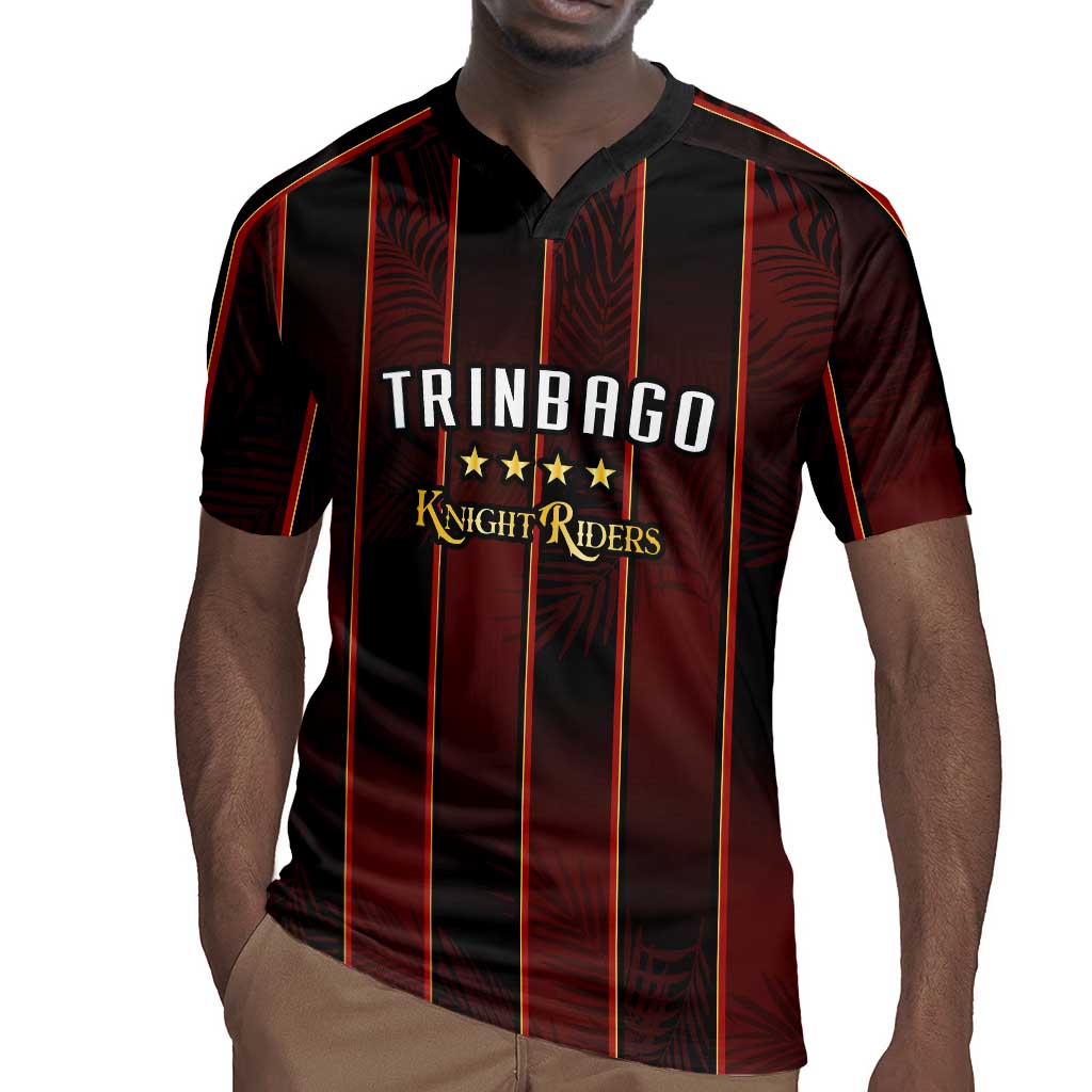 Custom Afro-Trinbago Cricket Knight Riders Rugby Jersey Palm Leaves Stripes Style - African Pride