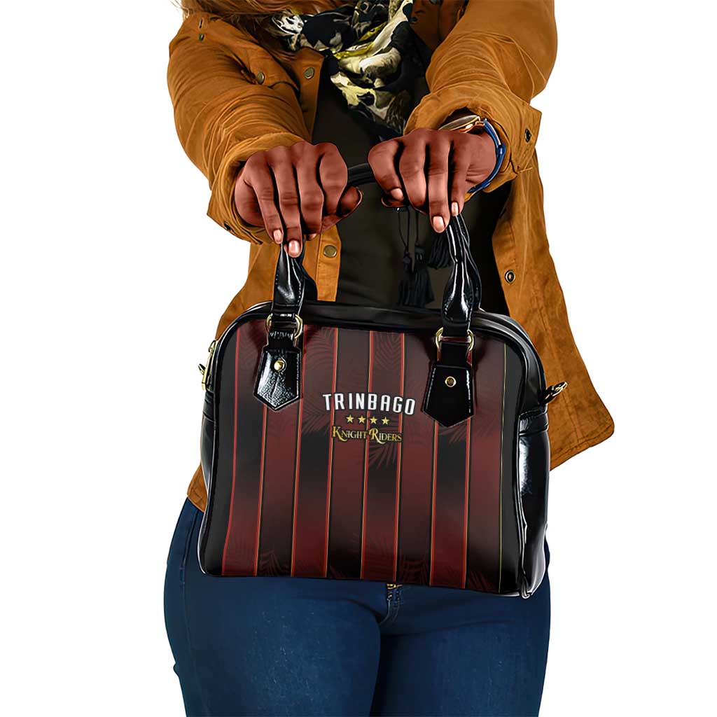 Afro-Trinbago Cricket Knight Riders Shoulder Handbag Palm Leaves Stripes Style - African Pride