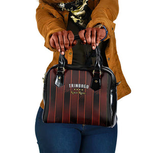 Afro-Trinbago Cricket Knight Riders Shoulder Handbag Palm Leaves Stripes Style - African Pride