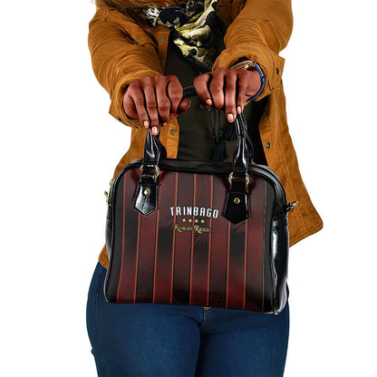 Afro-Trinbago Cricket Knight Riders Shoulder Handbag Palm Leaves Stripes Style - African Pride
