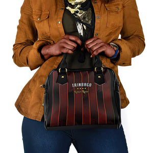 Afro-Trinbago Cricket Knight Riders Shoulder Handbag Palm Leaves Stripes Style - African Pride