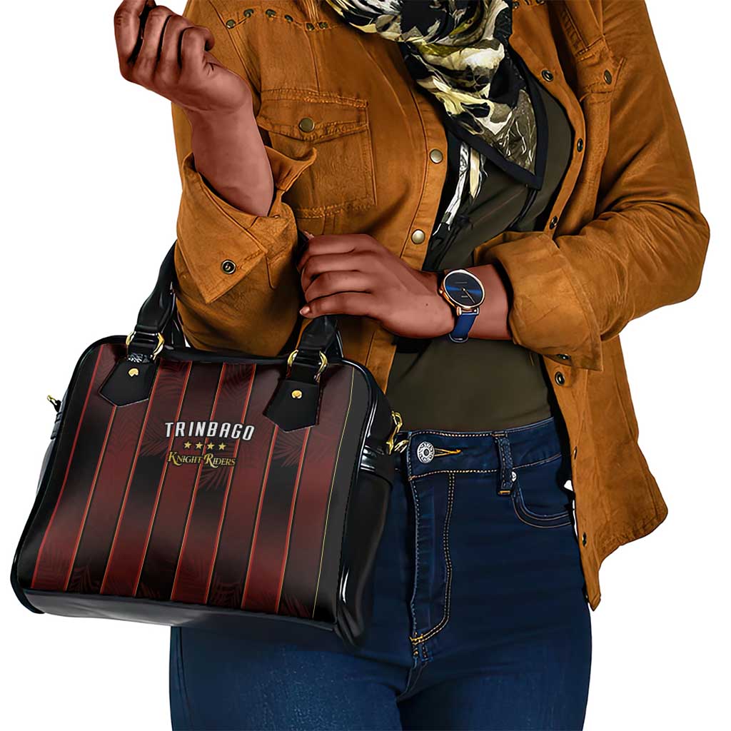 Afro-Trinbago Cricket Knight Riders Shoulder Handbag Palm Leaves Stripes Style - African Pride