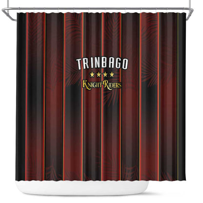 Afro-Trinbago Cricket Knight Riders Shower Curtain Palm Leaves Stripes Style - African Pride