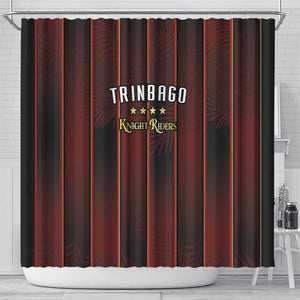 Afro-Trinbago Cricket Knight Riders Shower Curtain Palm Leaves Stripes Style - African Pride