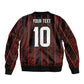 Custom Afro-Trinbago Cricket Knight Riders Sleeve Zip Bomber Jacket Palm Leaves Stripes Style - African Pride