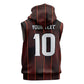 Custom Afro-Trinbago Cricket Knight Riders Sleeveless Zip Hoodie Palm Leaves Stripes Style - African Pride