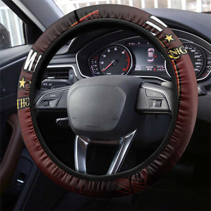 Afro-Trinbago Cricket Knight Riders Steering Wheel Cover Palm Leaves Stripes Style - African Pride