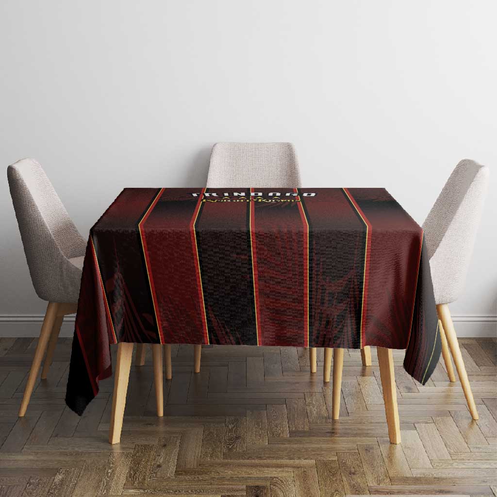 Afro-Trinbago Cricket Knight Riders Tablecloth Palm Leaves Stripes Style - African Pride