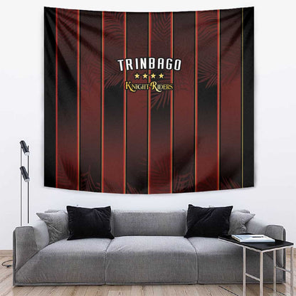 Afro-Trinbago Cricket Knight Riders Tapestry Palm Leaves Stripes Style - African Pride