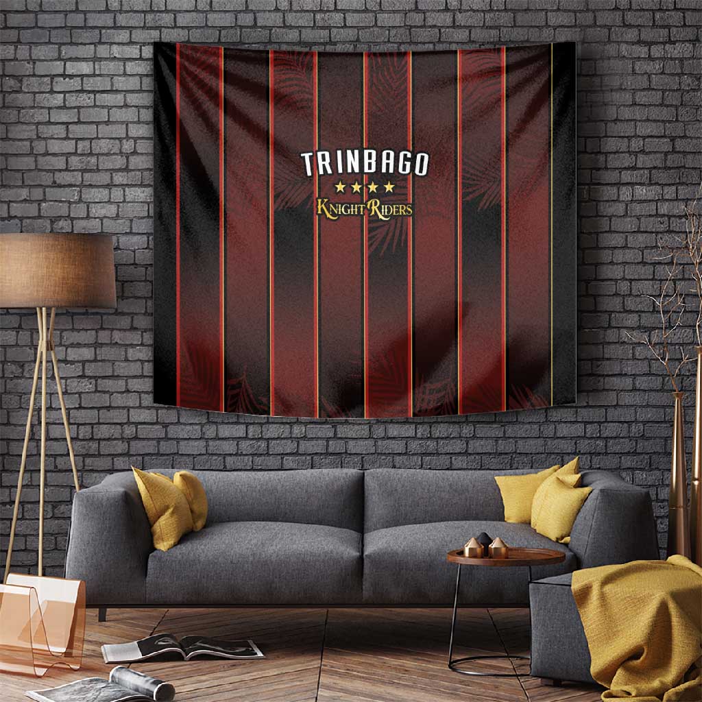 Afro-Trinbago Cricket Knight Riders Tapestry Palm Leaves Stripes Style - African Pride